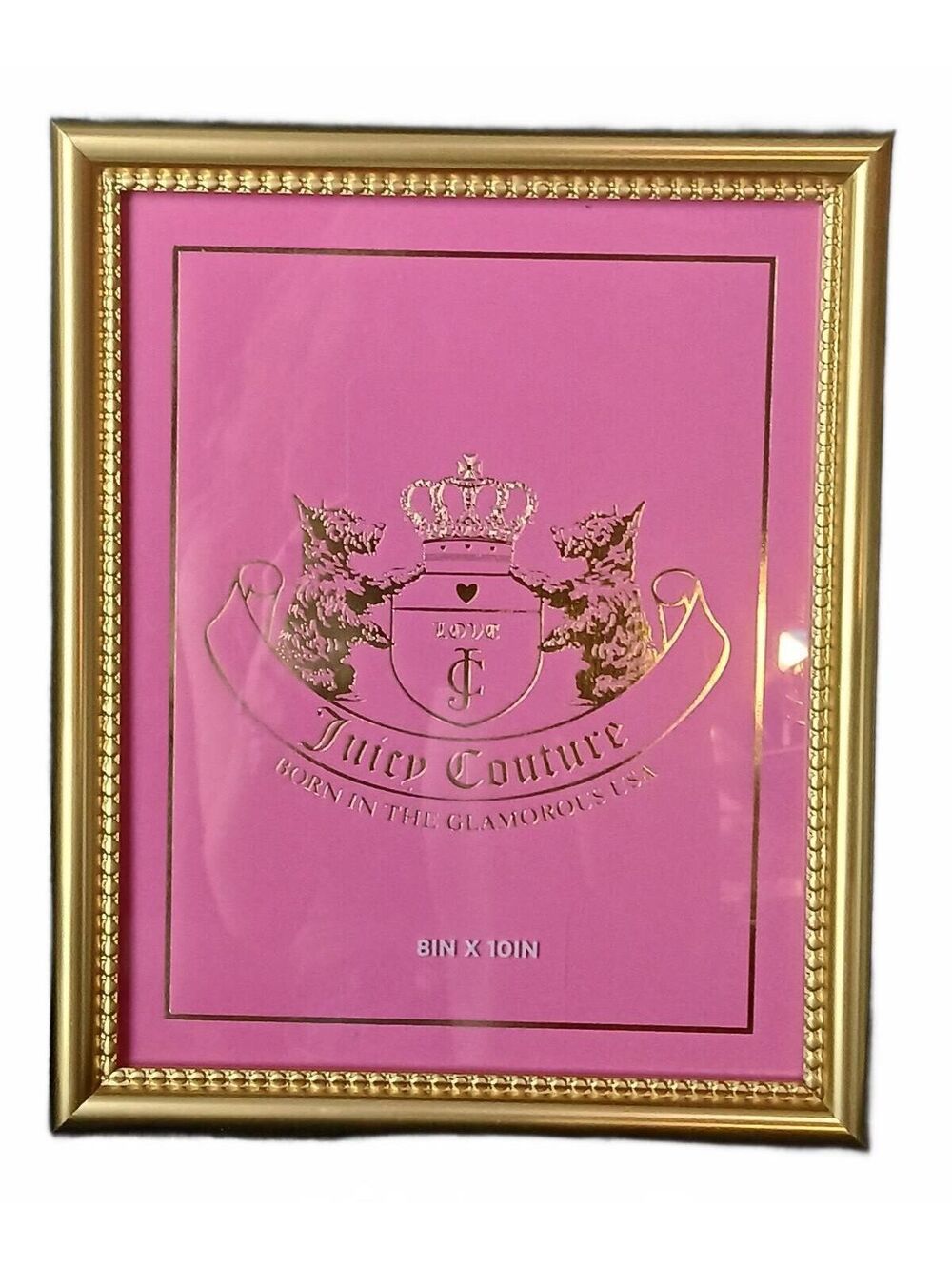 Juicy Couture Pink Gold Scottie Dog Picture Frame 8x10 NWT Home Decor